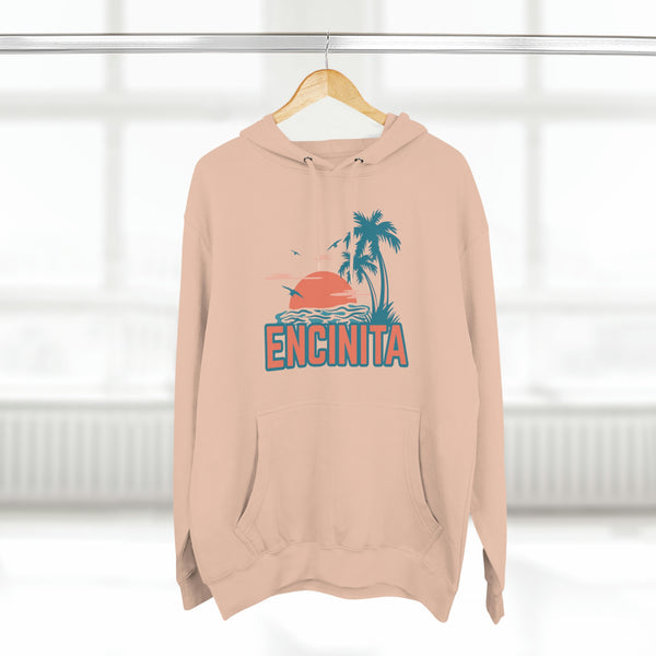 Premium Encinitas, California Hoodie Hoodie - Palm Tree Unisex Sweatshirt