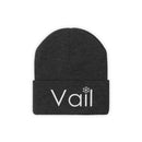 Vail, Colorado Knit Beanie - Adult Embroidered Snowflake Vail Knit Hat-9