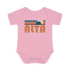 Alta Baby Bodysuit - Retro Mountain Alta, Utah Baby Bodysuit