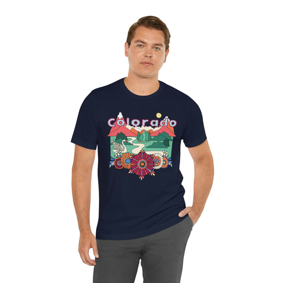 Colorado Shirt, Colorado Retro T-Shirt, Hippie Style Colorado tee, Colorado Mountain Shirt