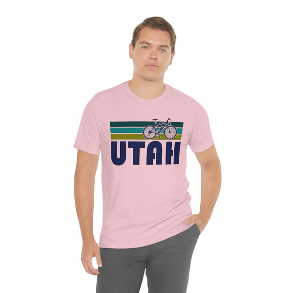 Utah T-Shirt - Retro Mountain Bike Adult Unisex Utah T Shirt