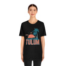 Tulum, Mexico T-Shirt - Retro Palm Tree & Beach Unisex Tulum Shirt-11
