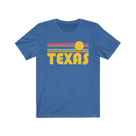 Texas T-Shirt - Retro Sunrise Adult Unisex Texas T Shirt