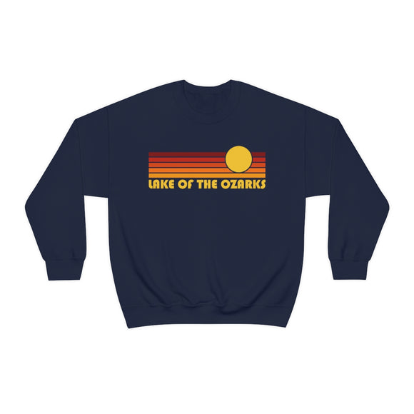 Lake of the Ozarks, Missouri Sweatshirt - Retro Sunset Unisex
