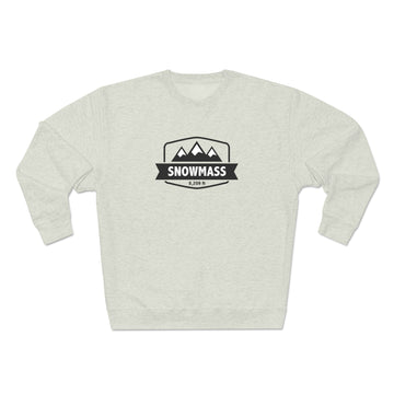 Buy oatmeal-heather Premium Snowmass, Colorado Crewneck Sweatshirt - Retro Unisex Sweatshirt