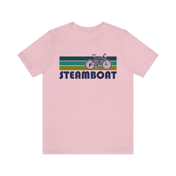 Steamboat T-Shirt - Retro Mountain Bike Adult Unisex Steamboat, Colorado T Shirt