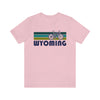 Wyoming T-Shirt - Retro Mountain Bike Adult Unisex Wyoming T Shirt