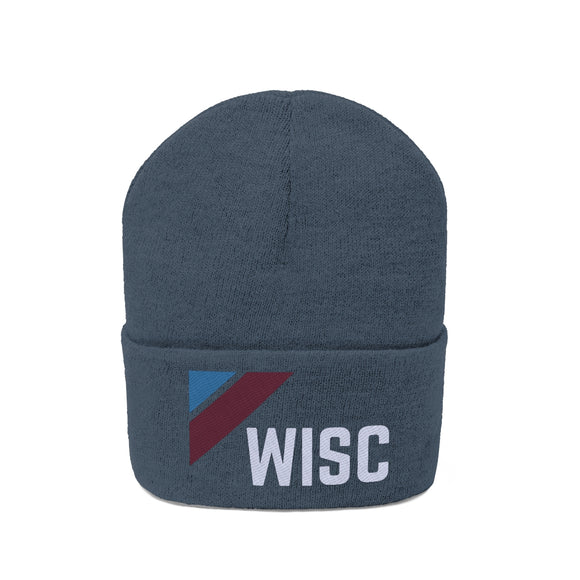 Wisconsin Beanie - Adult Embroidered Retro Wisconsin Knit Hat