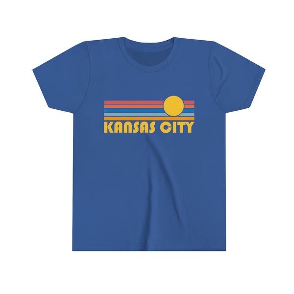 Kansas City Youth T-Shirt - Retro Sun Missouri Kid's TShirt