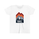 Vail Youth T-Shirt - Mountain Lines Colorado Kid's TShirt-2