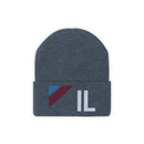 Illinois Beanie - Adult Embroidered Retro Illinois Knit Hat-13