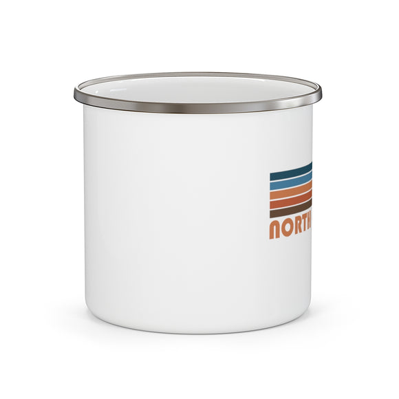 North Carolina Camp Mug - Retro Mountain Enamel Campfire North Carolina Mug