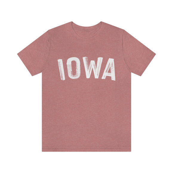 Iowa T-Shirt - Paint Text Unisex Iowa Shirt