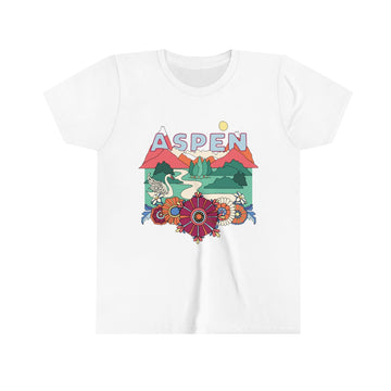 Aspen Youth T-Shirt - Boho Colorado Kid's TShirt - 0