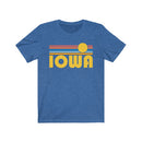 Iowa T-Shirt - Retro Sunrise Adult Unisex Iowa T Shirt-5