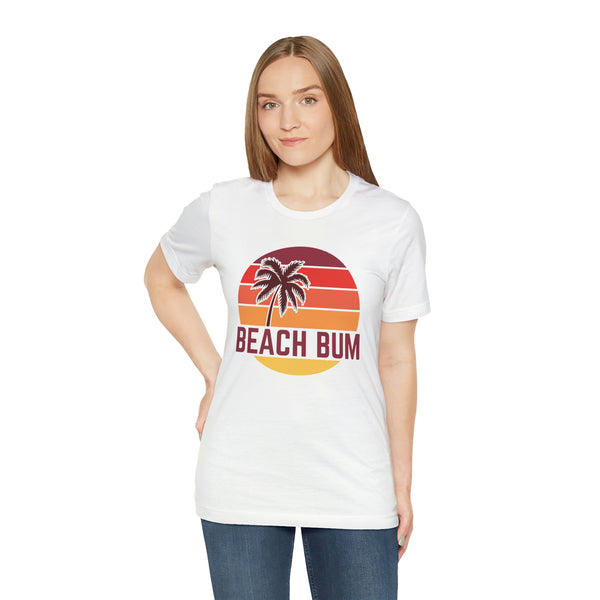 Beach Bum T-Shirt - Retro Palm Tree Unisex Beach Bum Shirt