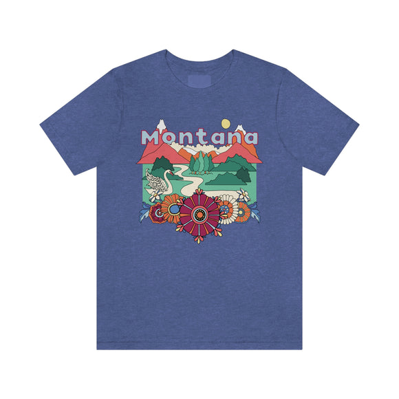 Montana Shirt, Montana Retro T-Shirt, Hippie Style Montana tee, Montana Mountain Shirt