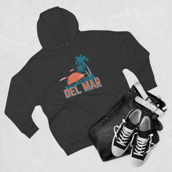 Premium Del Mar, California Hoodie Hoodie - Palm Tree Unisex Sweatshirt