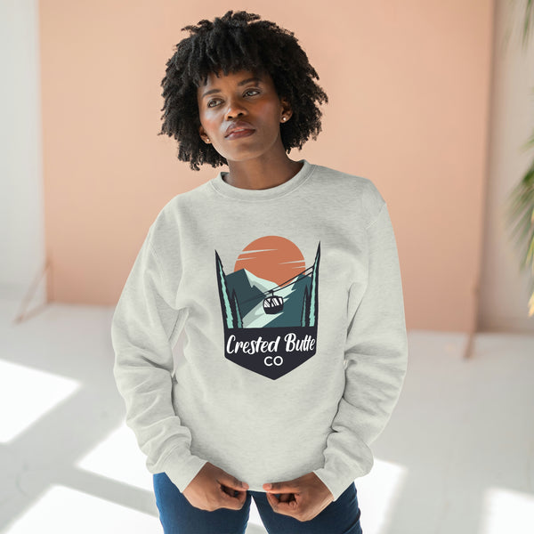 Premium Crested Butte, Colorado Crewneck Sweatshirt - Retro Unisex Sweatshirt