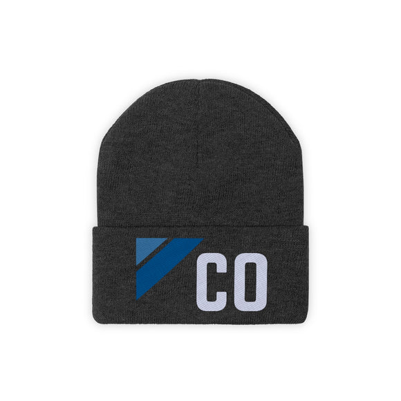 Colorado Beanie - Adult Embroidered Retro Blue Colorado Knit Hat