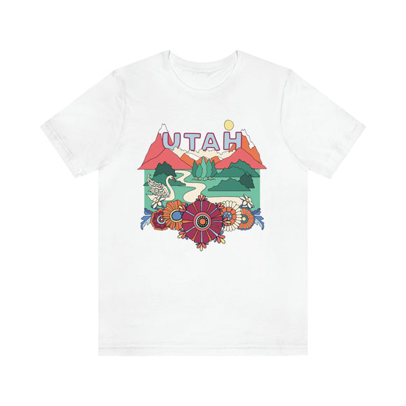 Utah Shirt, Utah Retro T-Shirt, Hippie Style Utah tee, Utah Mountain Shirt
