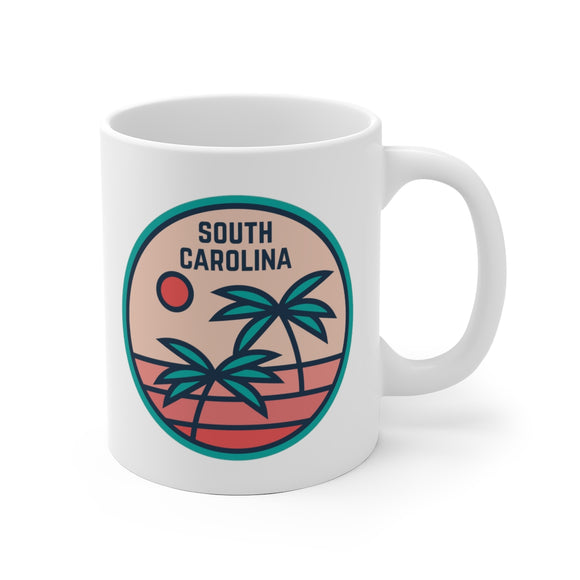 South Carolina Mug, Ceramic South Carolina Mug, South Carolina Coffee Mug