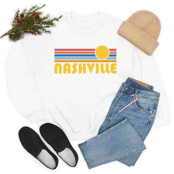 Nashville, Tennessee Sweatshirt - Retro Sunrise Unisex