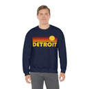 Detroit, Michigan Sweatshirt - Retro Sunset Unisex-28