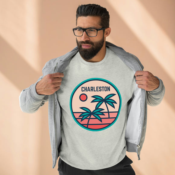 Premium Charleston, South Carolina Crewneck Sweatshirt - Retro Unisex Sweatshirt