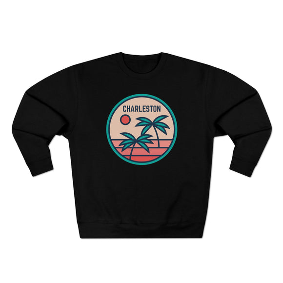 Premium Charleston, South Carolina Crewneck Sweatshirt - Retro Unisex Sweatshirt