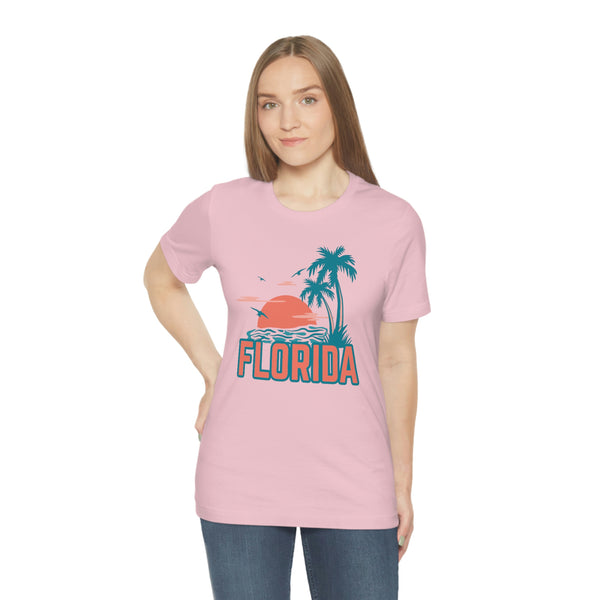 Florida T-Shirt - Retro Palm Tree & Beach Unisex Florida Shirt