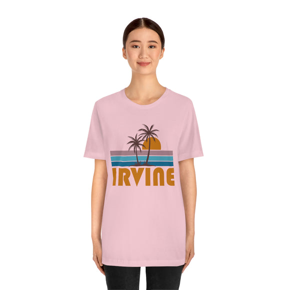 Irvine, California T-Shirt - Retro Palm Tree Unisex Irvine Shirt