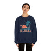 La Jolla, California Sweatshirt - Unisex Retro Palm Tree Crewneck La Jolla Sweatshirt