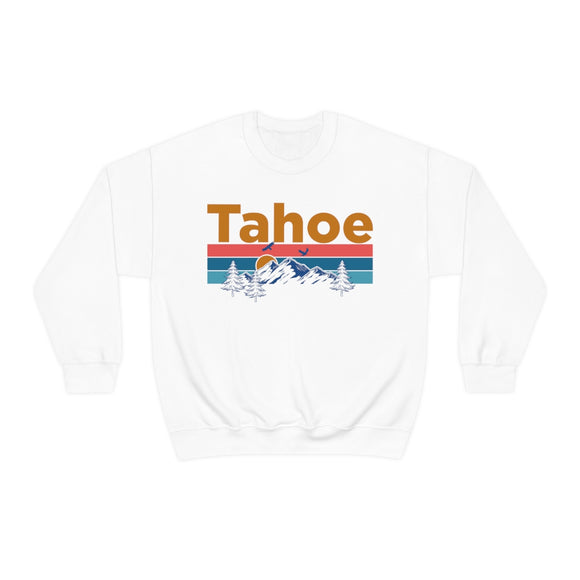 Tahoe, California Sweatshirt - Mountain & Birds Unisex