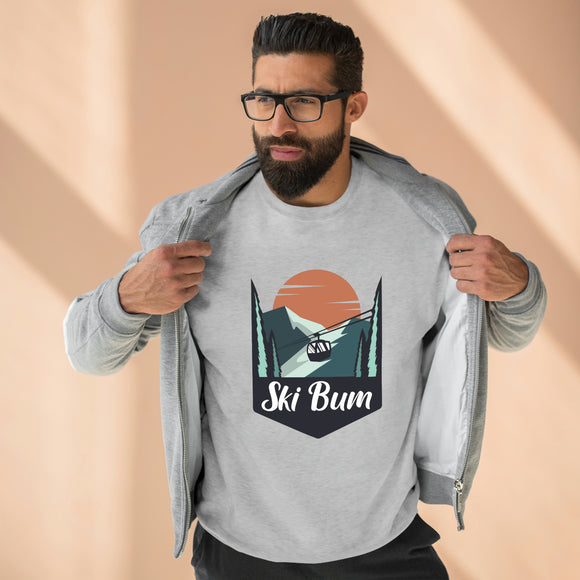 Premium Ski Bum Crewneck Sweatshirt - Retro Unisex Sweatshirt