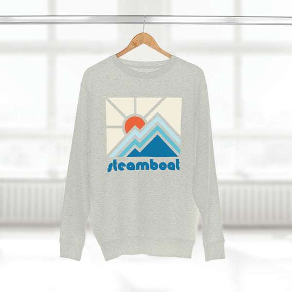 Premium Steamboat, Colorado Crewneck Sweatshirt - Retro Unisex Sweatshirt