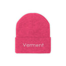 Vermont Knit Beanie - Adult Embroidered Snowflake Vermont Knit Hat-17
