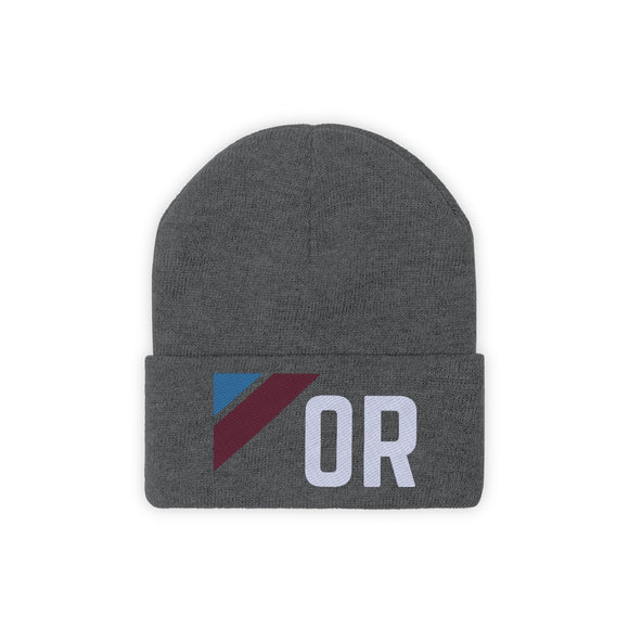 Oregon Beanie - Adult Embroidered Retro Oregon Knit Hat