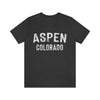Aspen, Colorado Shirt - Paint Text Unisex Aspen T-Shirt
