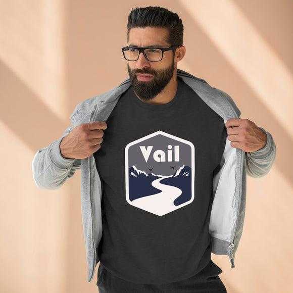 Premium Vail, Colorado Crewneck Sweatshirt - Retro Unisex Sweatshirt