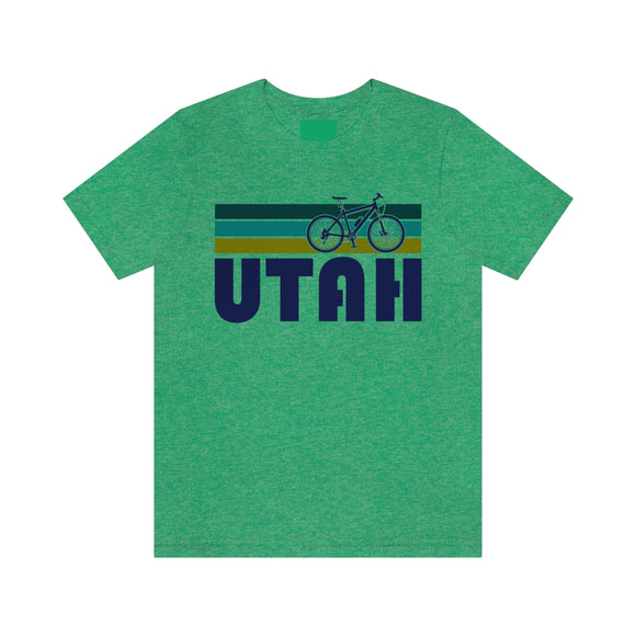 Utah T-Shirt - Retro Mountain Bike Adult Unisex Utah T Shirt