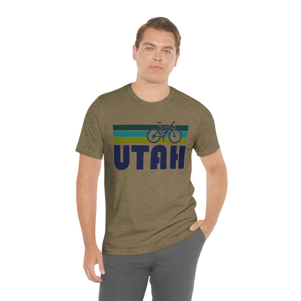 Utah T-Shirt - Retro Mountain Bike Adult Unisex Utah T Shirt
