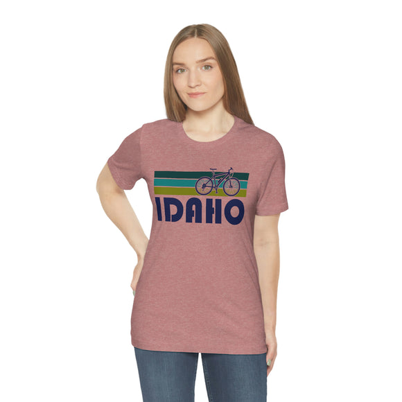 Idaho T-Shirt - Retro Mountain Bike Adult Unisex Idaho T Shirt