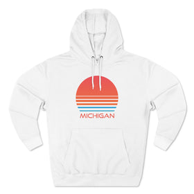 Premium Michigan Hoodie - Retro 80s Unisex Sweatshirt