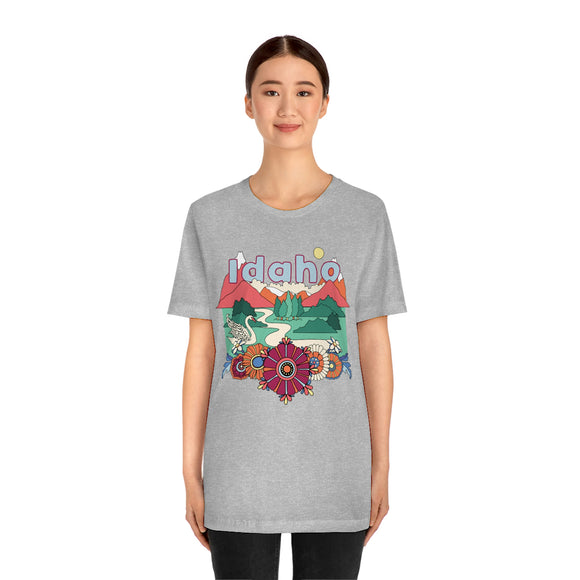 Idaho Shirt, Idaho Retro T-Shirt, Hippie Style Idaho tee, Idaho Mountain Shirt