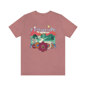 Telluride T-Shirt - Retro Mountain / Hippie Style Telluride, Colorado Shirt