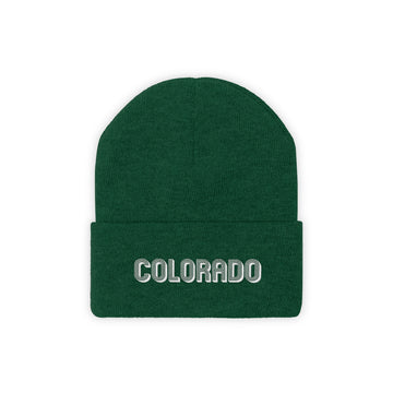 Buy hunter-green Colorado Beanie - Adult Embroidered Colorado Knit Hat