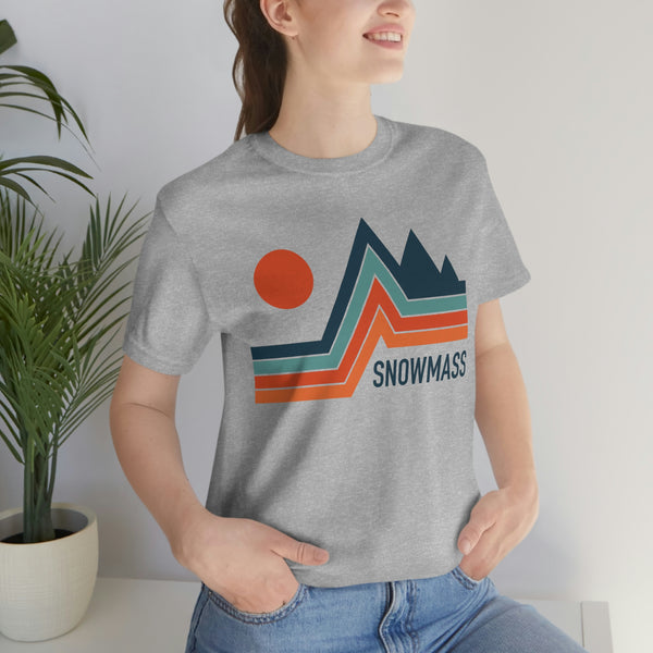 Snowmass, Colorado T-Shirt - Retro Mountain Unisex Snowmass Shirt