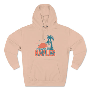 Buy pale-pink Premium Naples, Florida Hoodie - Palm Tree Unisex Sweatshirt