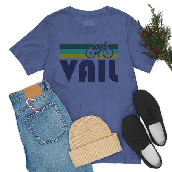 Vail T-Shirt - Retro Mountain Bike Adult Unisex Vail, Colorado T Shirt